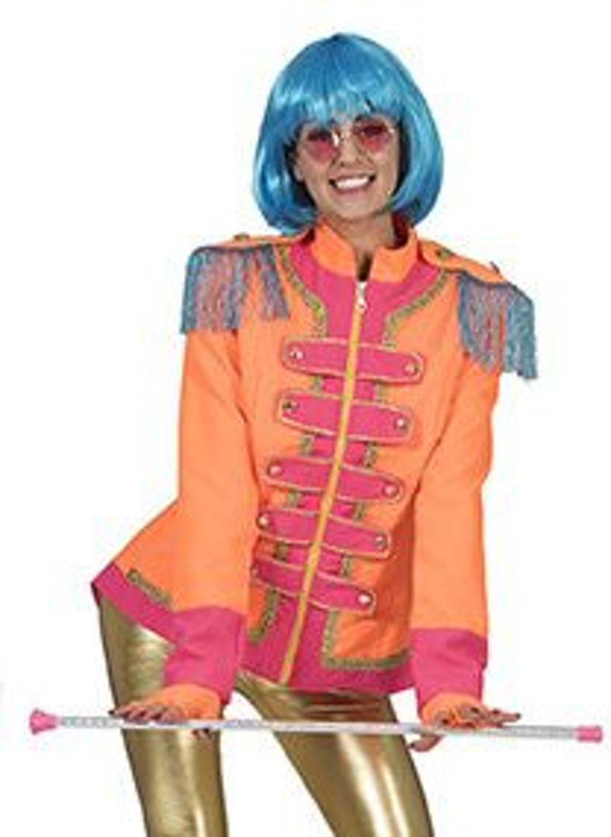 Beatles Kostuum | Beatles Lonely Hearts Club Band Jas Oranje Vrouw | Maat 36-38 | Carnaval kostuum | Verkleedkleding